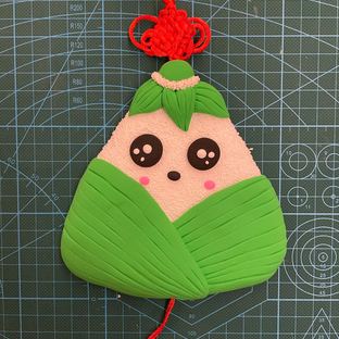 粘土粽子娃娃挂牌