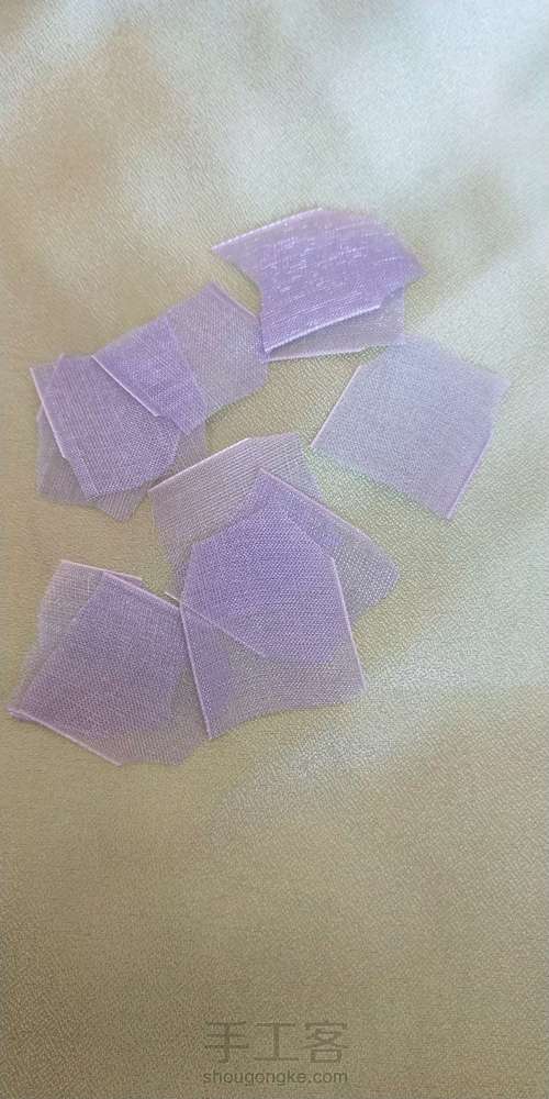 网红珍珠烫花耳链发箍 第4步