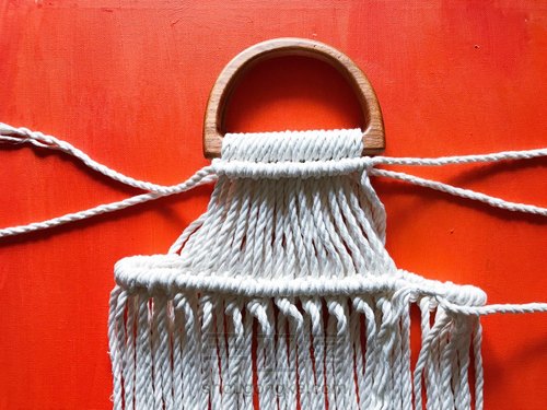 岂止手作/Macrame复古包 第4步