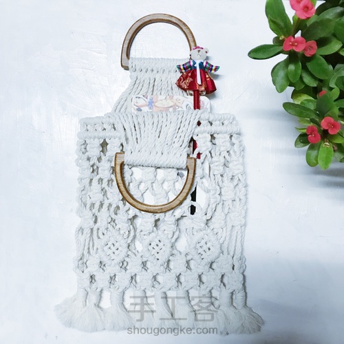 岂止手作/Macrame复古包 第18步