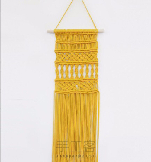 岂止手作/挂毯macrame留线长度 第1步