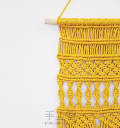 岂止手作/挂毯macrame留线长度 第3步