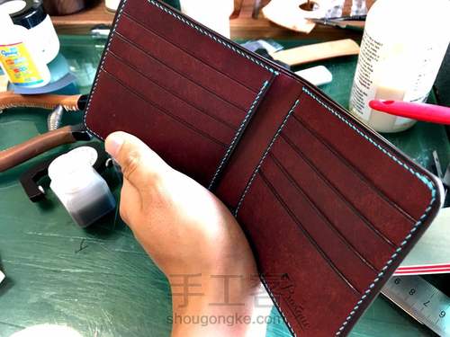 精细植鞣短钱夹制作基础 第33步