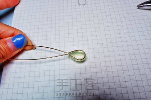 【原创】Nun葡萄石绕线项链 第2步