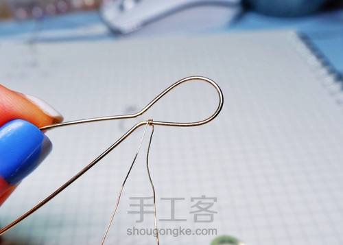 【原创】Nun葡萄石绕线项链 第3步