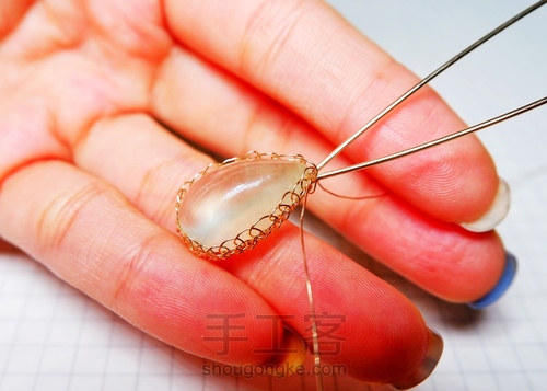 【原创】Nun葡萄石绕线项链 第10步