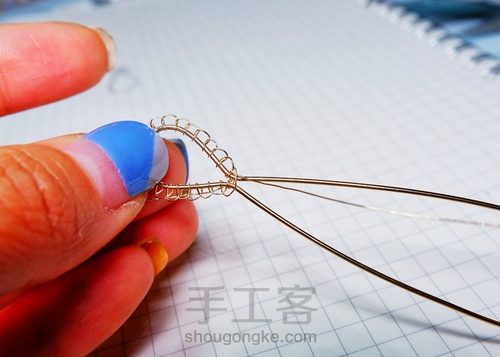 【原创】Nun葡萄石绕线项链 第8步