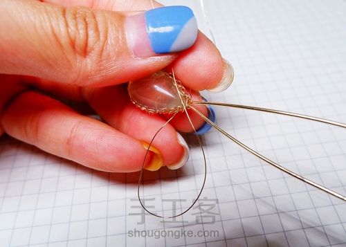 【原创】Nun葡萄石绕线项链 第12步