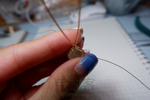 【原创】Nun葡萄石绕线项链 第18步