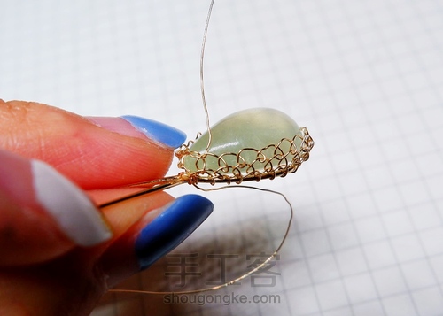 【原创】Nun葡萄石绕线项链 第13步