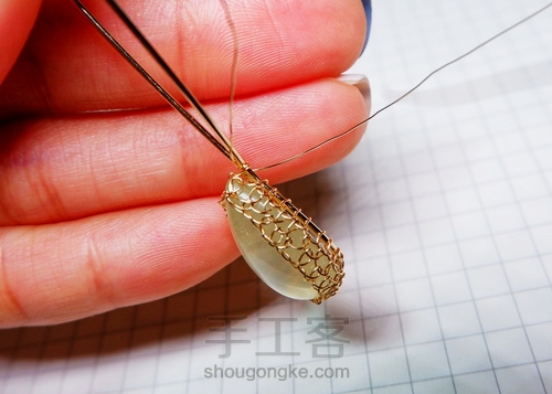 【原创】Nun葡萄石绕线项链 第15步