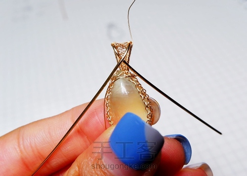 【原创】Nun葡萄石绕线项链 第21步