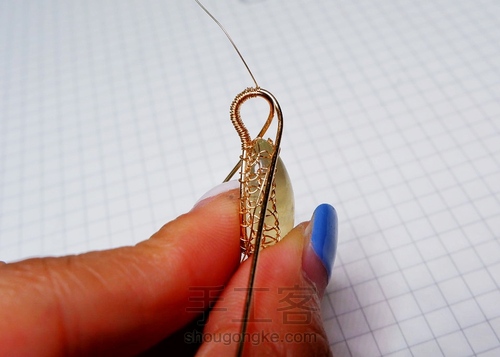 【原创】Nun葡萄石绕线项链 第20步