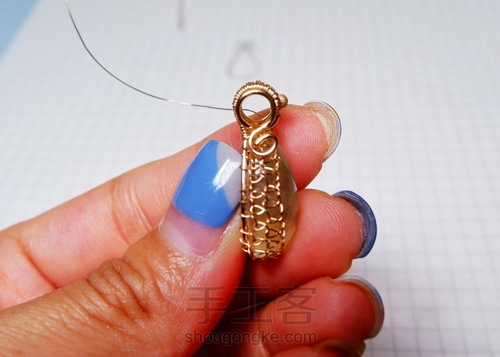 【原创】Nun葡萄石绕线项链 第25步