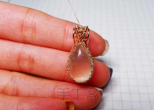 【原创】Nun葡萄石绕线项链 第23步