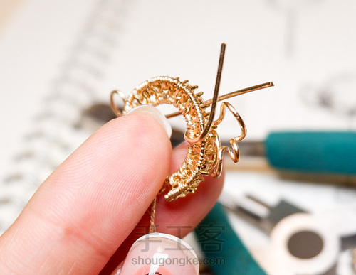 免费教程|魔法棒胸针【20200515】 第15步