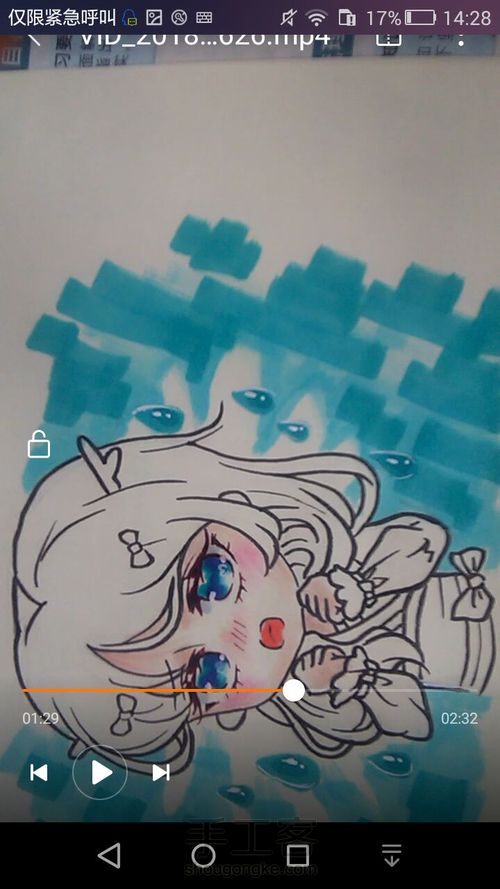 简单马克笔上色～卡通萌妹子手绘 第11步