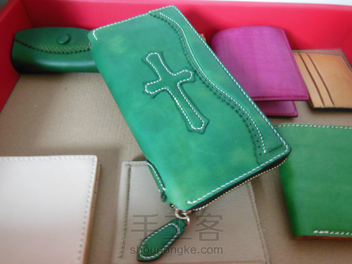 绿色拉链钱包 第6步