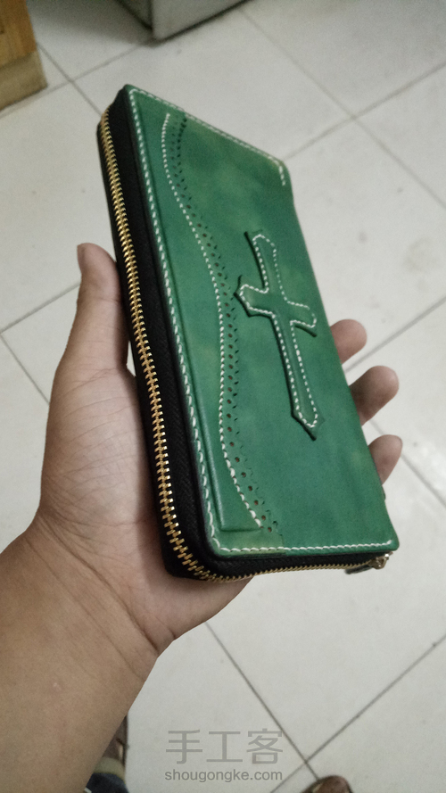 绿色拉链钱包 第9步