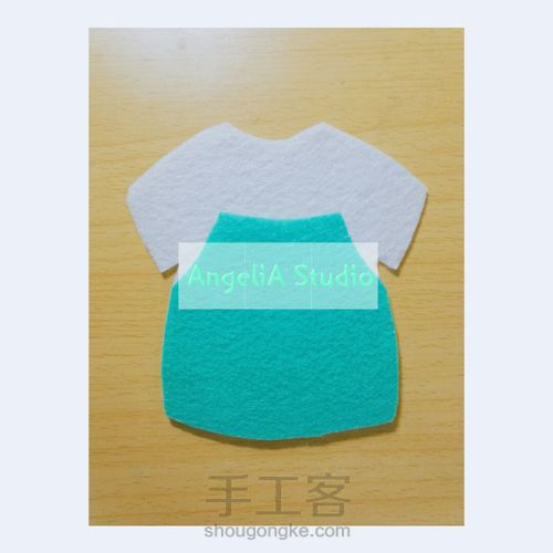 【Angelia Studio】不织布背带mini裙卡套 第2步