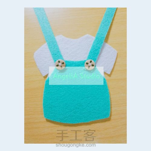 【Angelia Studio】不织布背带mini裙卡套 第4步