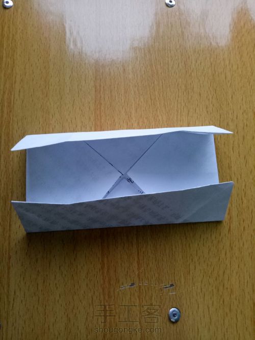 纸折猫耳方块盒 第5步