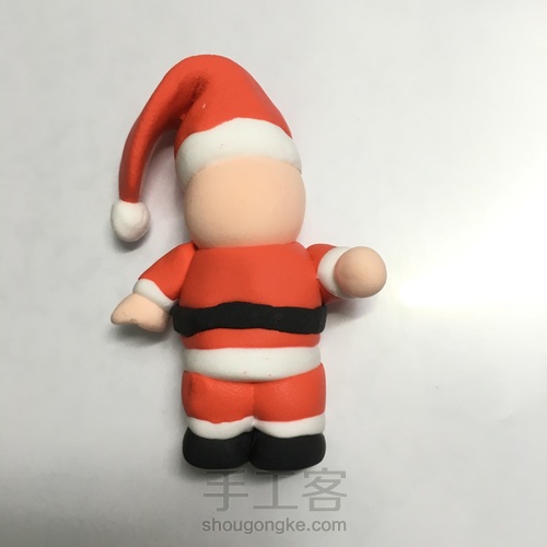 粘土制作圣诞老人 第21步