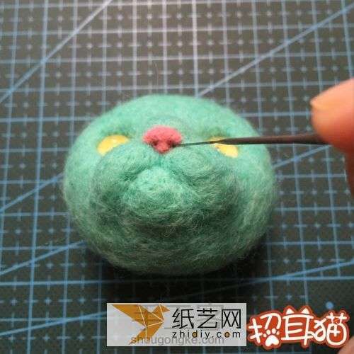羊毛毡之猫猫头部塑形（超级详细）【转载】 第25步
