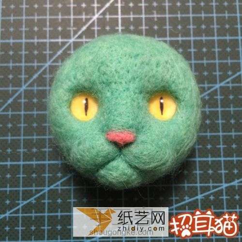羊毛毡之猫猫头部塑形（超级详细）【转载】 第26步