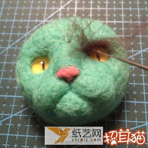羊毛毡之猫猫头部塑形（超级详细）【转载】 第28步