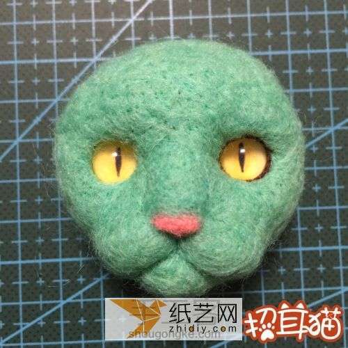羊毛毡之猫猫头部塑形（超级详细）【转载】 第29步