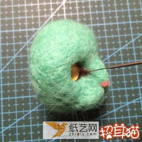 羊毛毡之猫猫头部塑形（超级详细）【转载】 第30步
