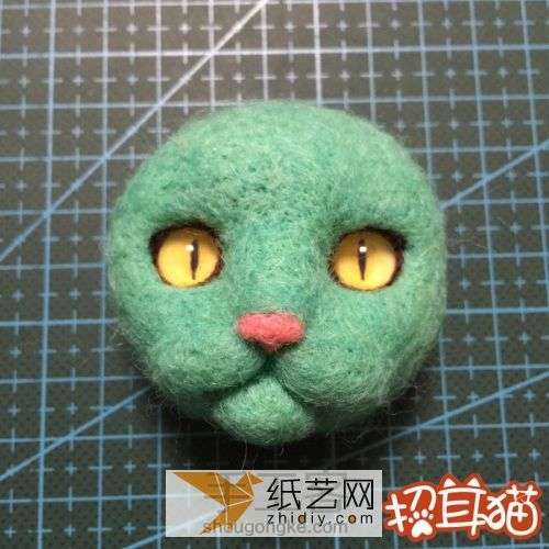 羊毛毡之猫猫头部塑形（超级详细）【转载】 第31步