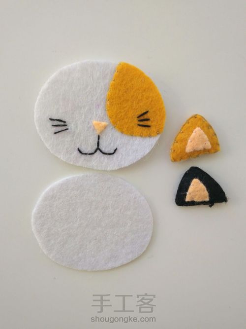 猫猫发夹发圈 第3步