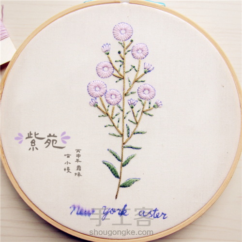 紫苑（紫菀）刺绣 第13步