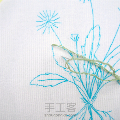 雏菊刺绣 第2步