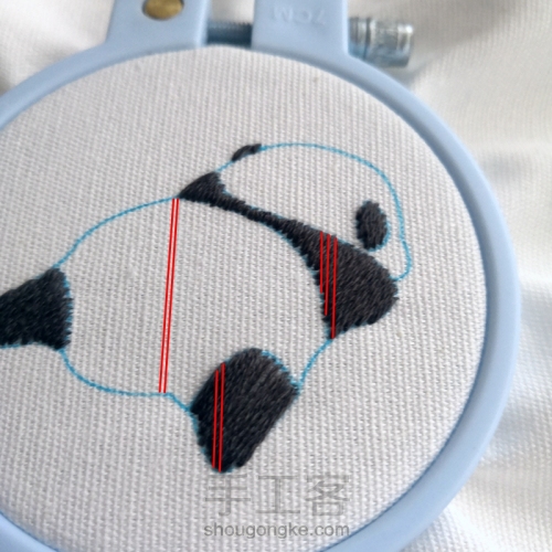 熊猫刺绣 第16步