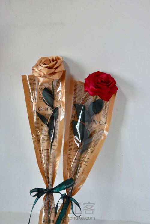 简单丝带玫瑰烧花，母亲节献礼 第14步
