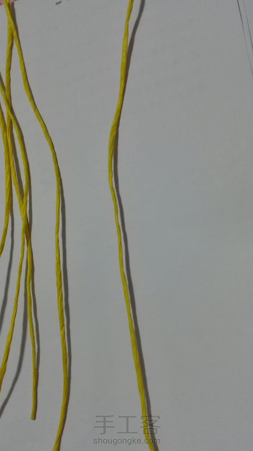 吊式纸藤筐 第1步