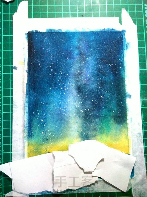 如何画一个银河星空 第7步