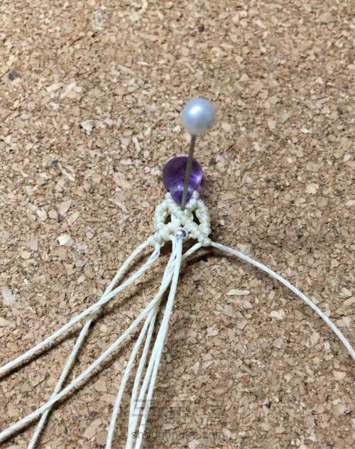 紫水晶编绳耳环 第11步