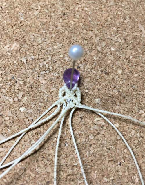 紫水晶编绳耳环 第12步