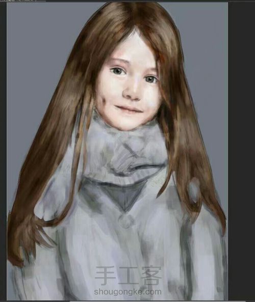 手绘板绘可爱的小天使 第2步