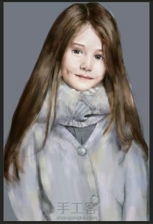 手绘板绘可爱的小天使 第3步