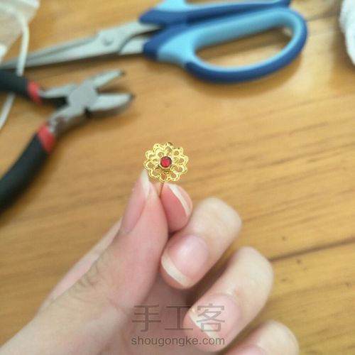 【原创】三分娃用小花簪配饰发簪 第4步