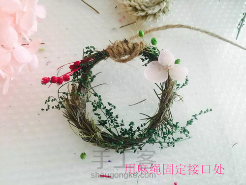 花艺DIY——花环就是这么做出来的哦！ 第3步