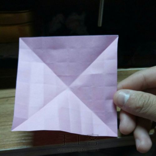 最详细川崎玫瑰折纸教程，折一朵不会凋谢的浪漫 第5步