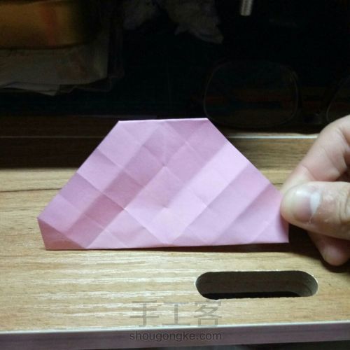 最详细川崎玫瑰折纸教程，折一朵不会凋谢的浪漫 第7步