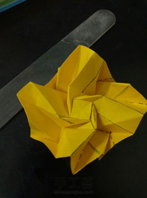 最详细川崎玫瑰折纸教程，折一朵不会凋谢的浪漫 第76步