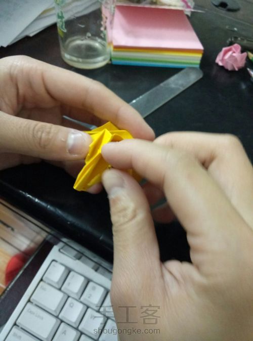 最详细川崎玫瑰折纸教程，折一朵不会凋谢的浪漫 第83步